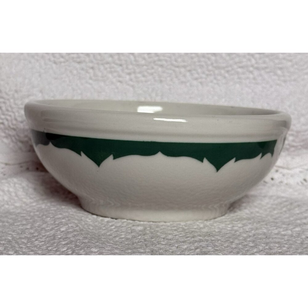 Vintage Shenango Bowl Green Everglades Pattern Restaurant Ware 6 Inch Chubby